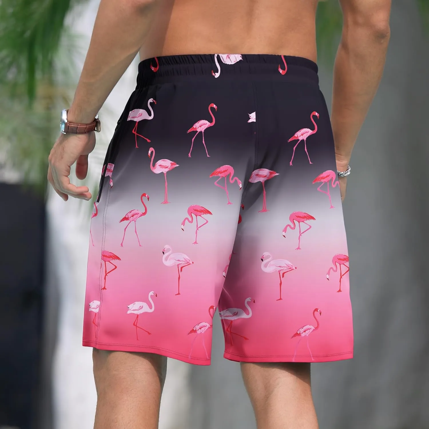 Adisputent Mens Swim Trunks with Compression Liner Quick Dry Swimsuit with Zipper Pockets Bathing Suit Beach Swim Shorts