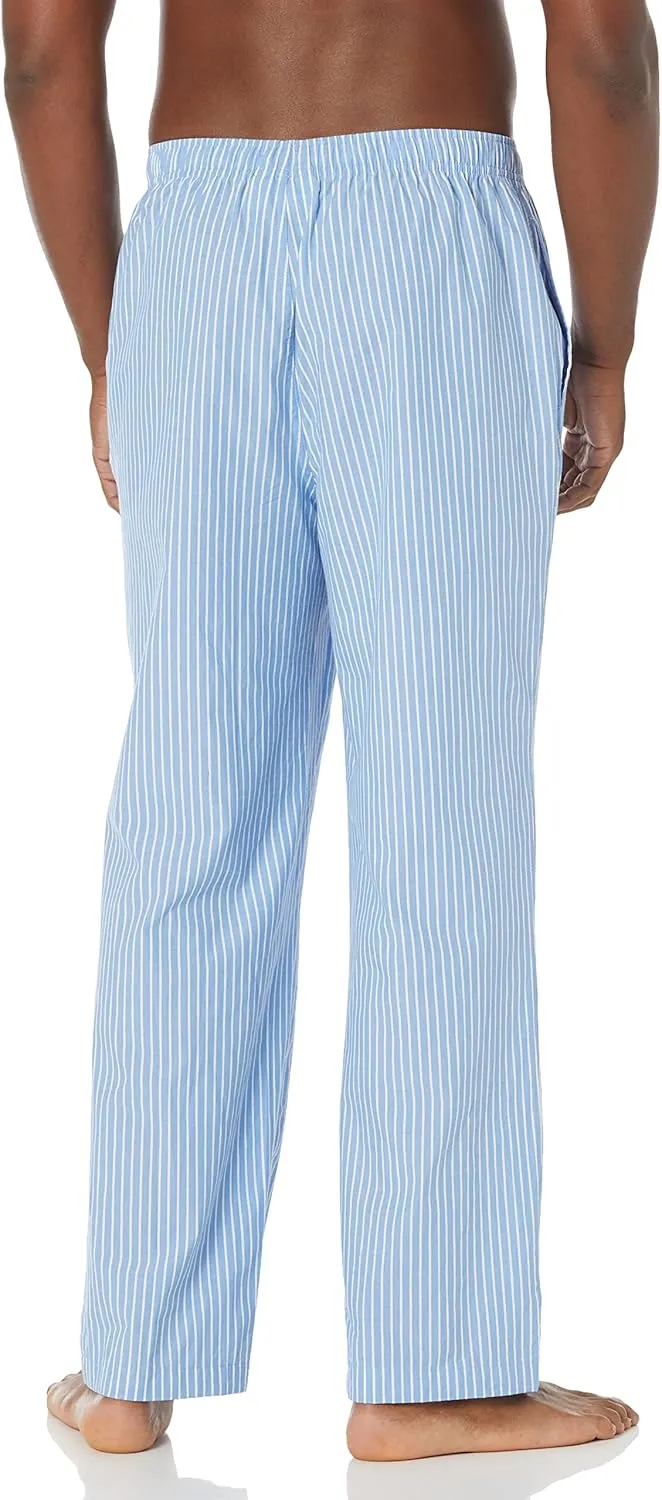 Amazon Essentials Men's Straight-Fit Woven Pajama Pant with Pockets
