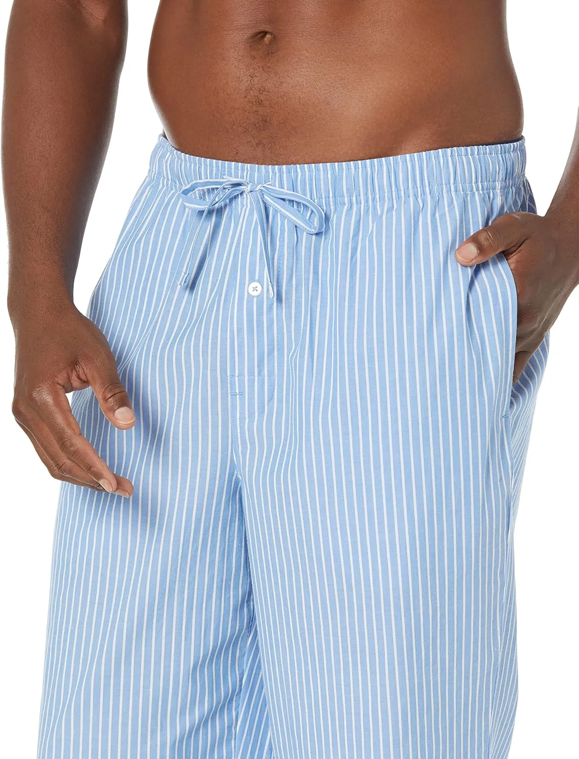 Amazon Essentials Men's Straight-Fit Woven Pajama Pant with Pockets