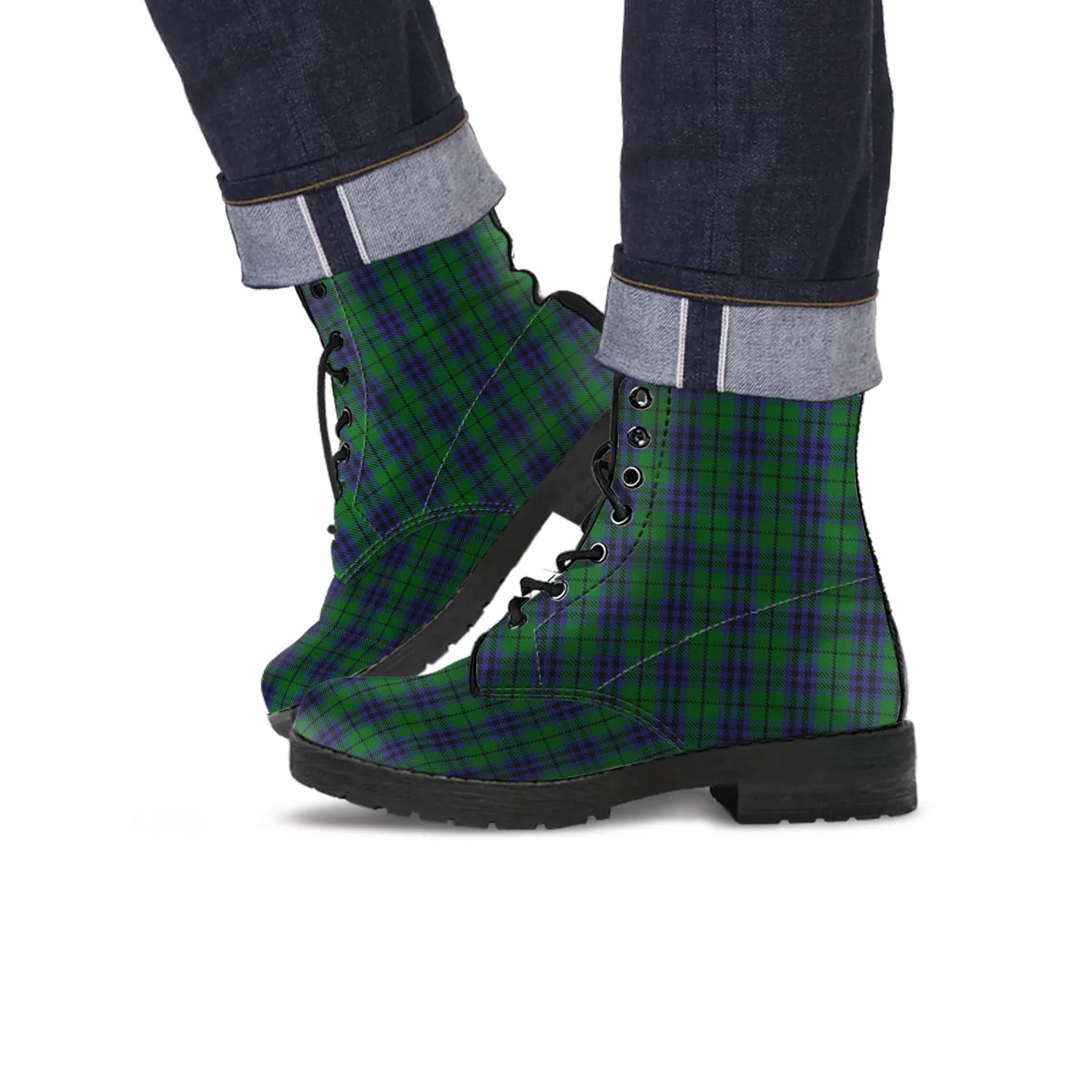 Austin Tartan Leather Boots