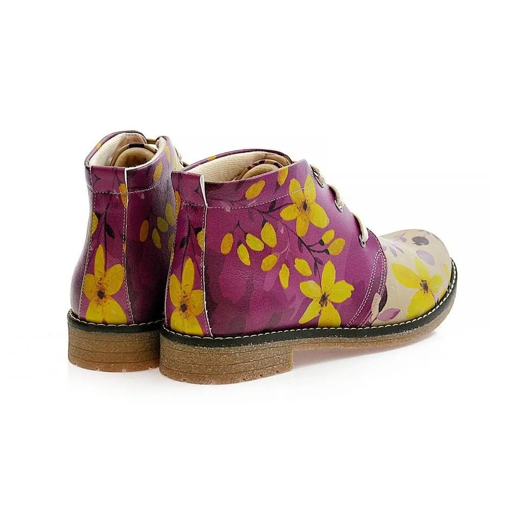 Autumn Flowers Ankle Boots PH215