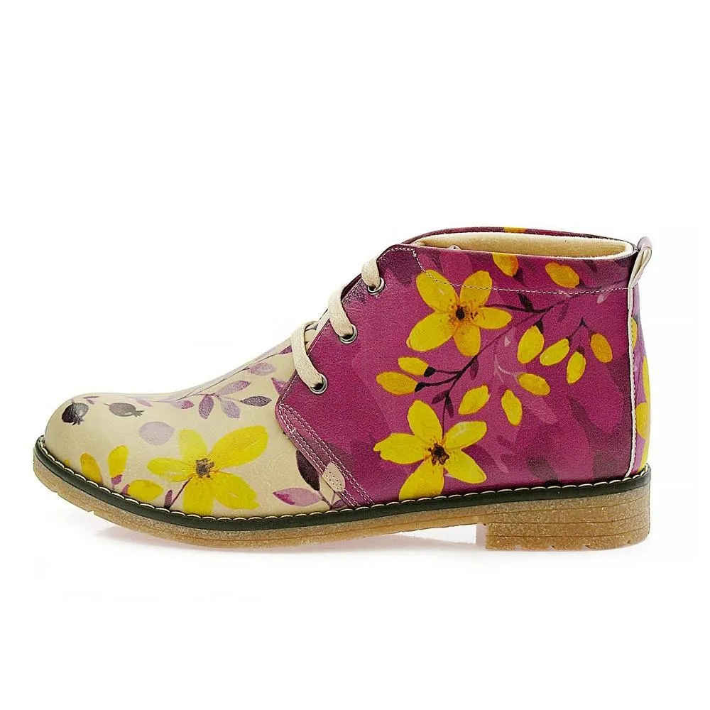 Autumn Flowers Ankle Boots PH215