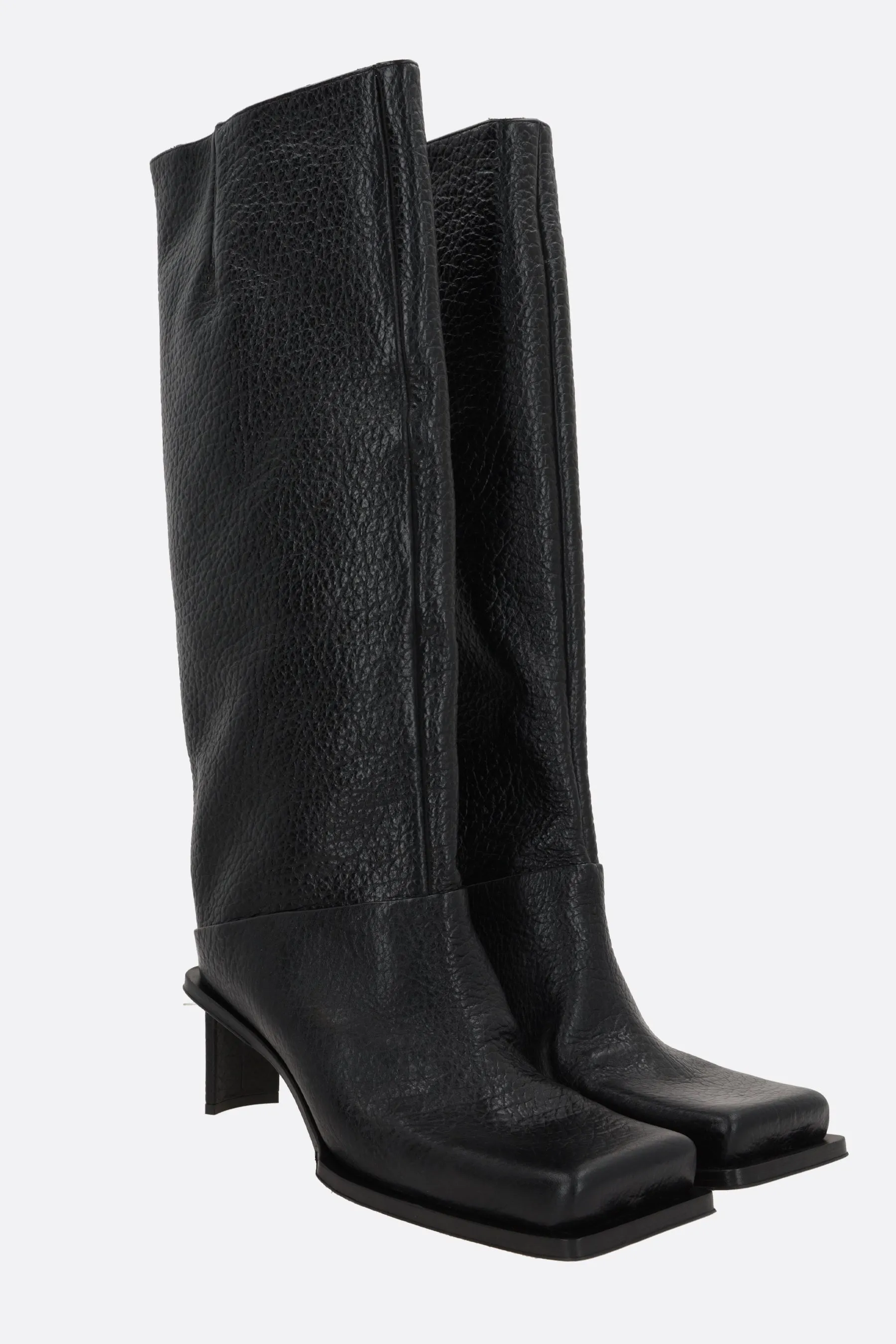 Brianna grainy leather boots