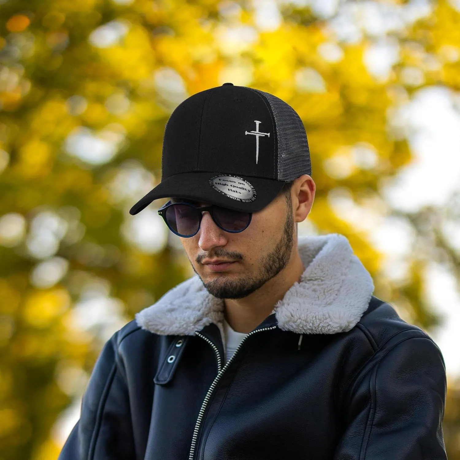 Christian Hats for Men Women,Jesus 3 Nail Cross Hat Christian Religious Gifts for Birthday/Christmas