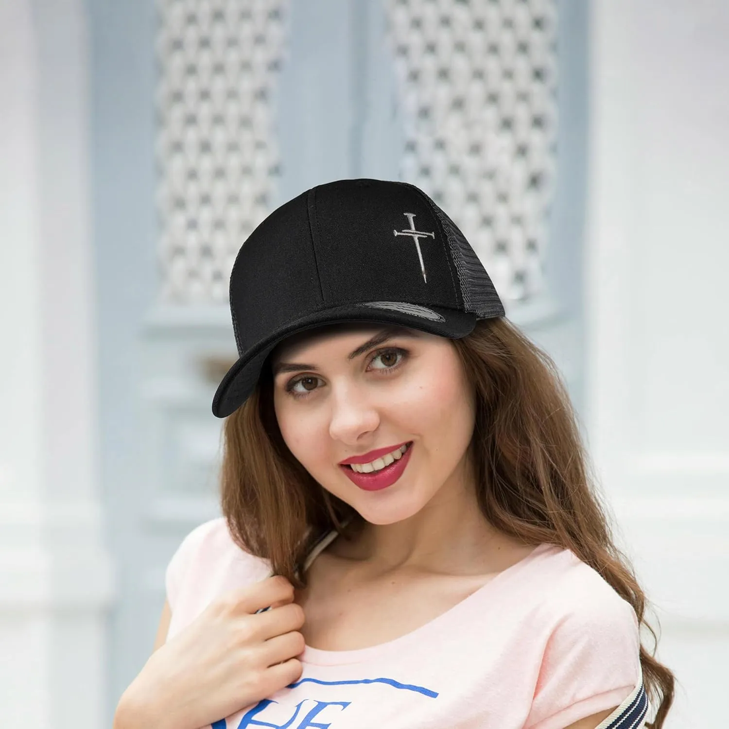 Christian Hats for Men Women,Jesus 3 Nail Cross Hat Christian Religious Gifts for Birthday/Christmas