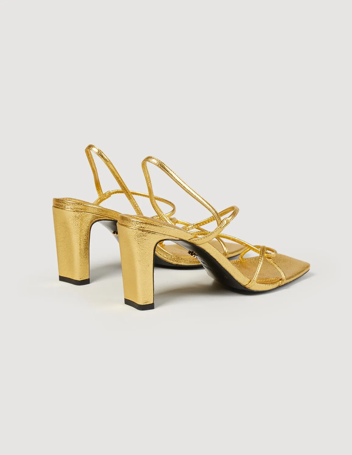 Embossed Leather Sandals