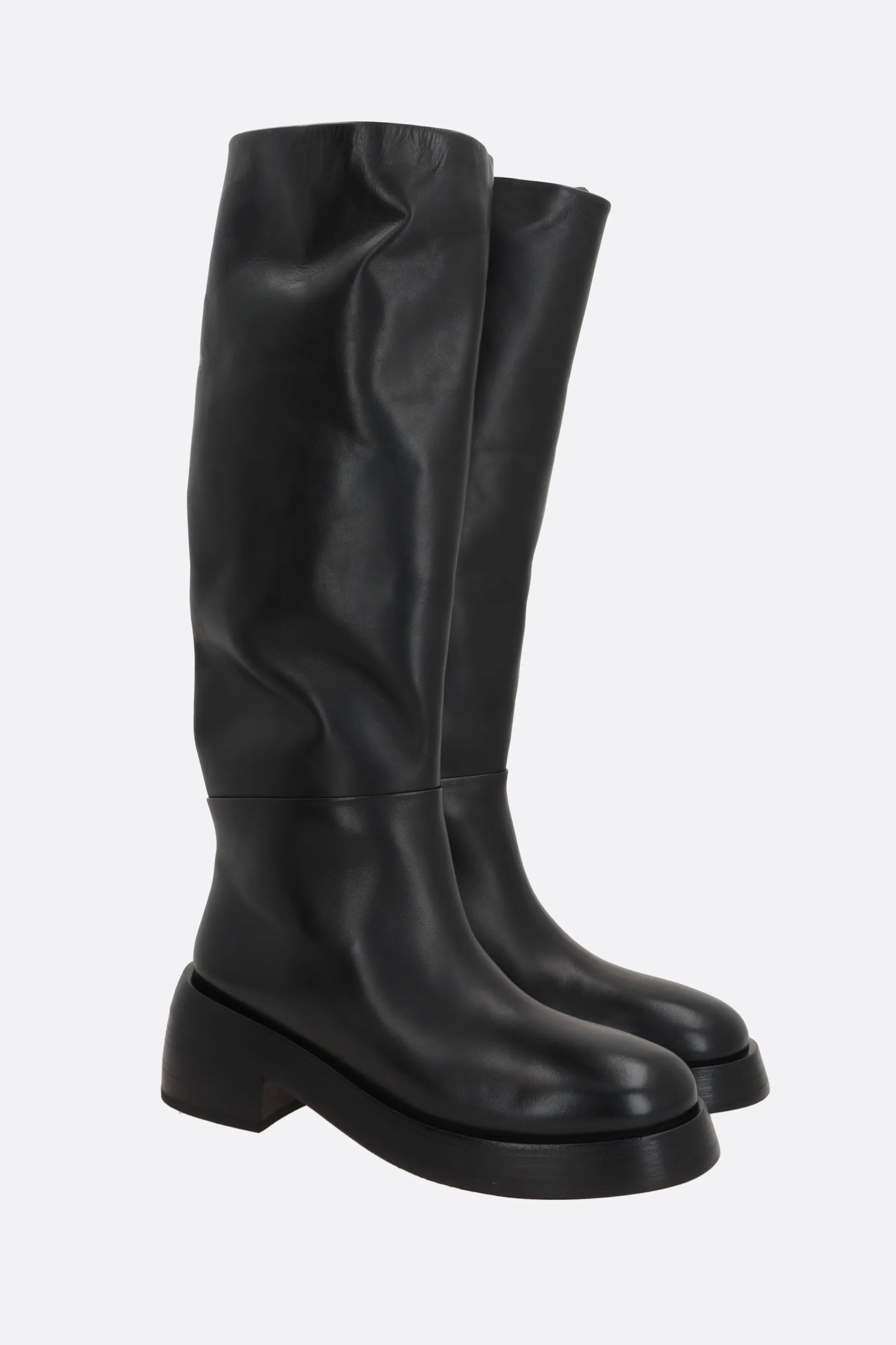 Fondello smooth leather boots
