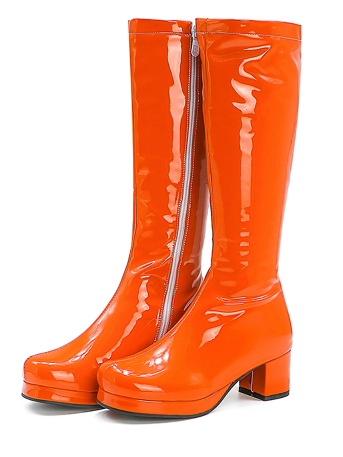 Latest Shiny Patent Leather Thigh-High Boots