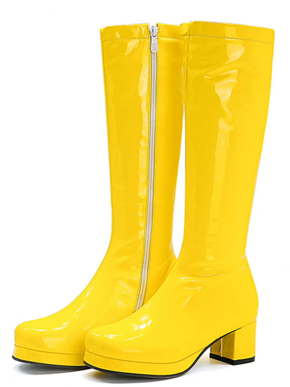 Latest Shiny Patent Leather Thigh-High Boots