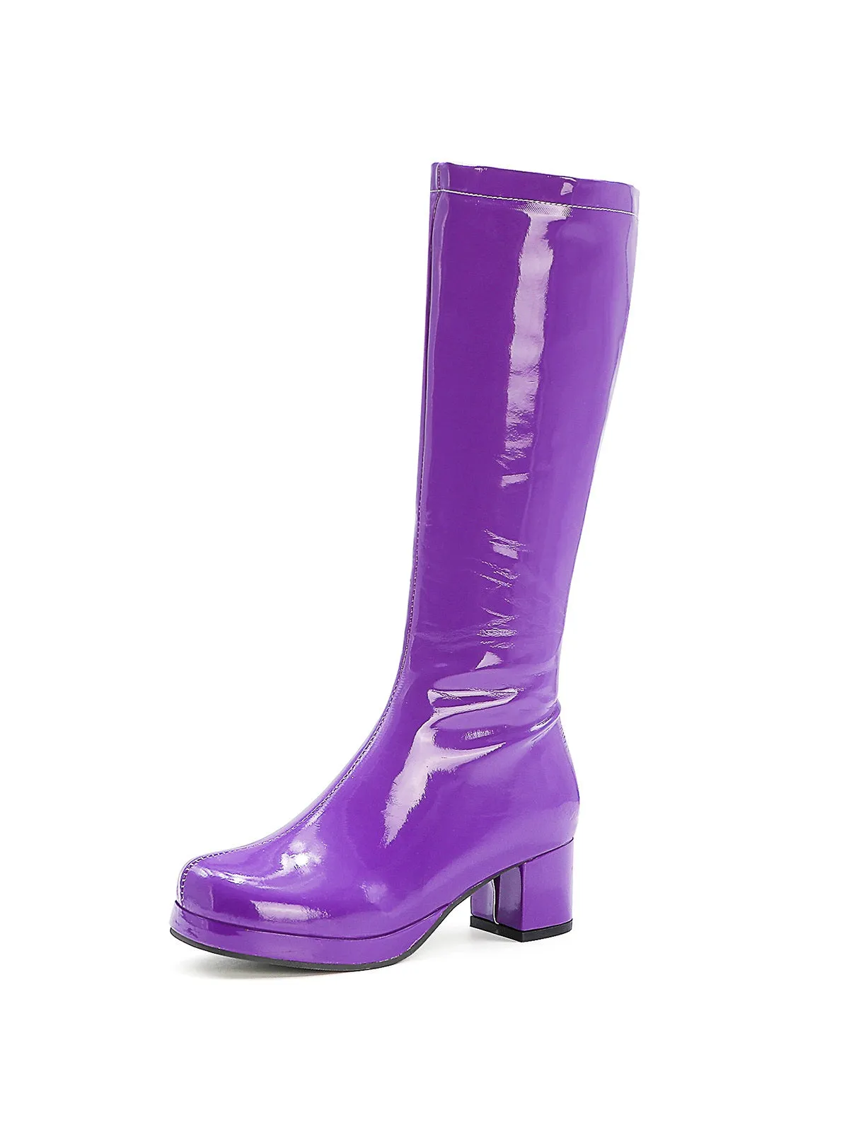 Latest Shiny Patent Leather Thigh-High Boots
