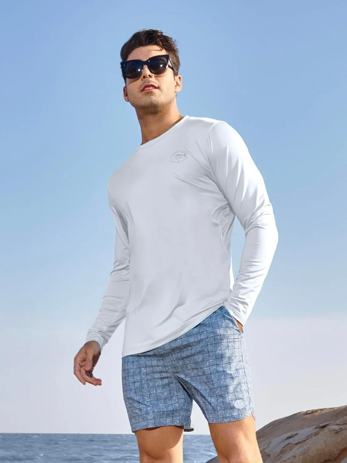 NORTHYARD Men's UPF 50  Sun Protection Shirts Long Sleeve Swim Beach Rash Guard SPF Quick Dry Lightweight UV Fishing T-Shirt