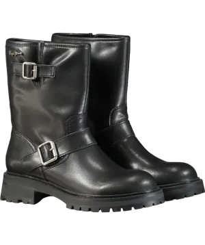 Pepe Jeans Kane Forest Leather Boots Black UK 8 EU 41 👠