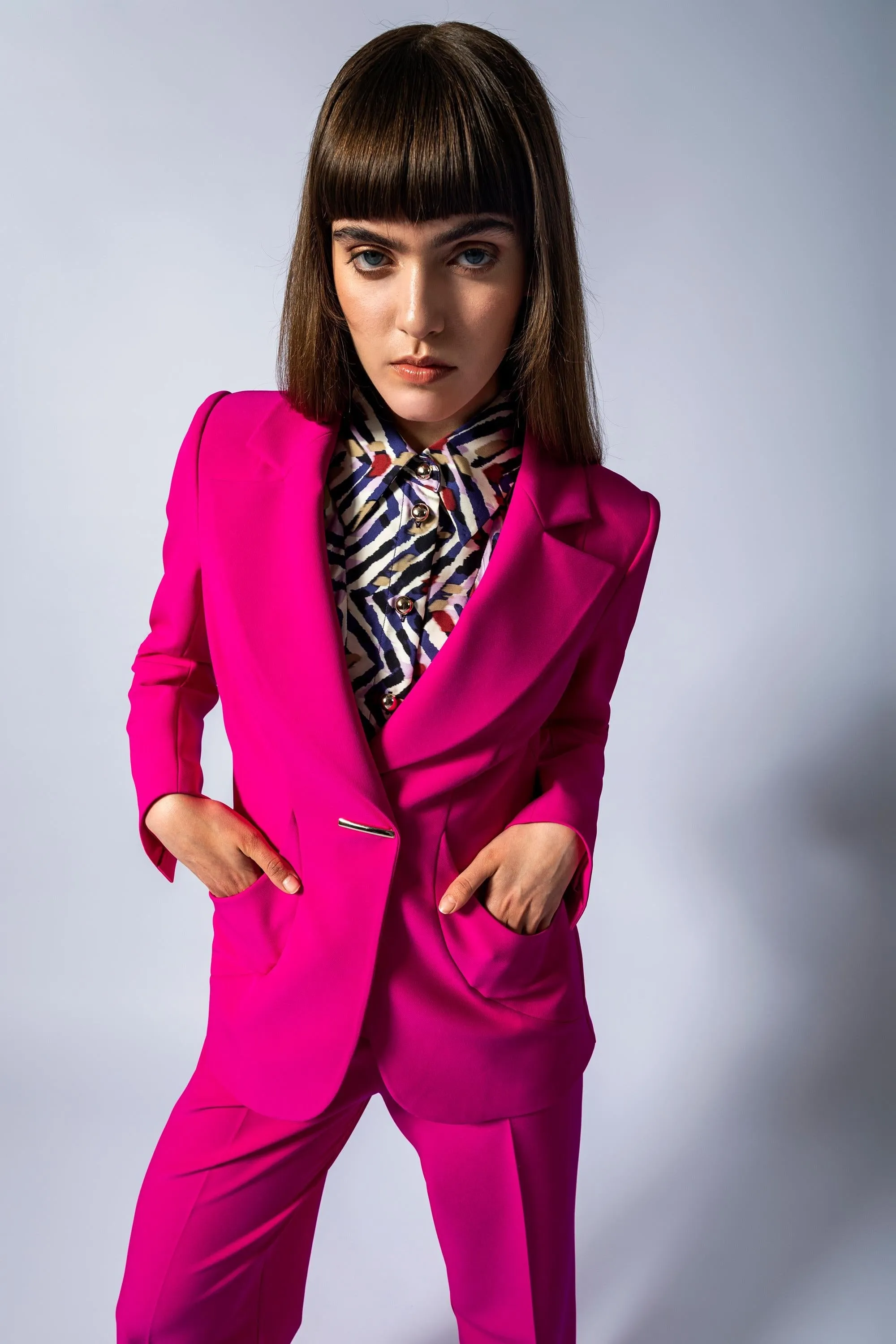 Pocket Detailed Jacket Purple