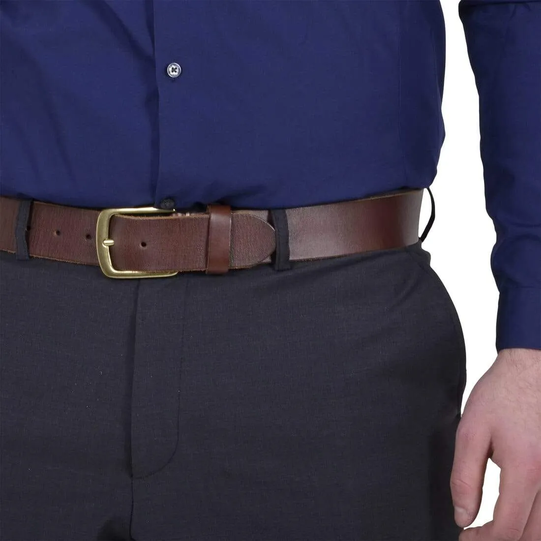 Sierra Azure Hunter Mens Leather Belt 32 Inch - 44 Inch