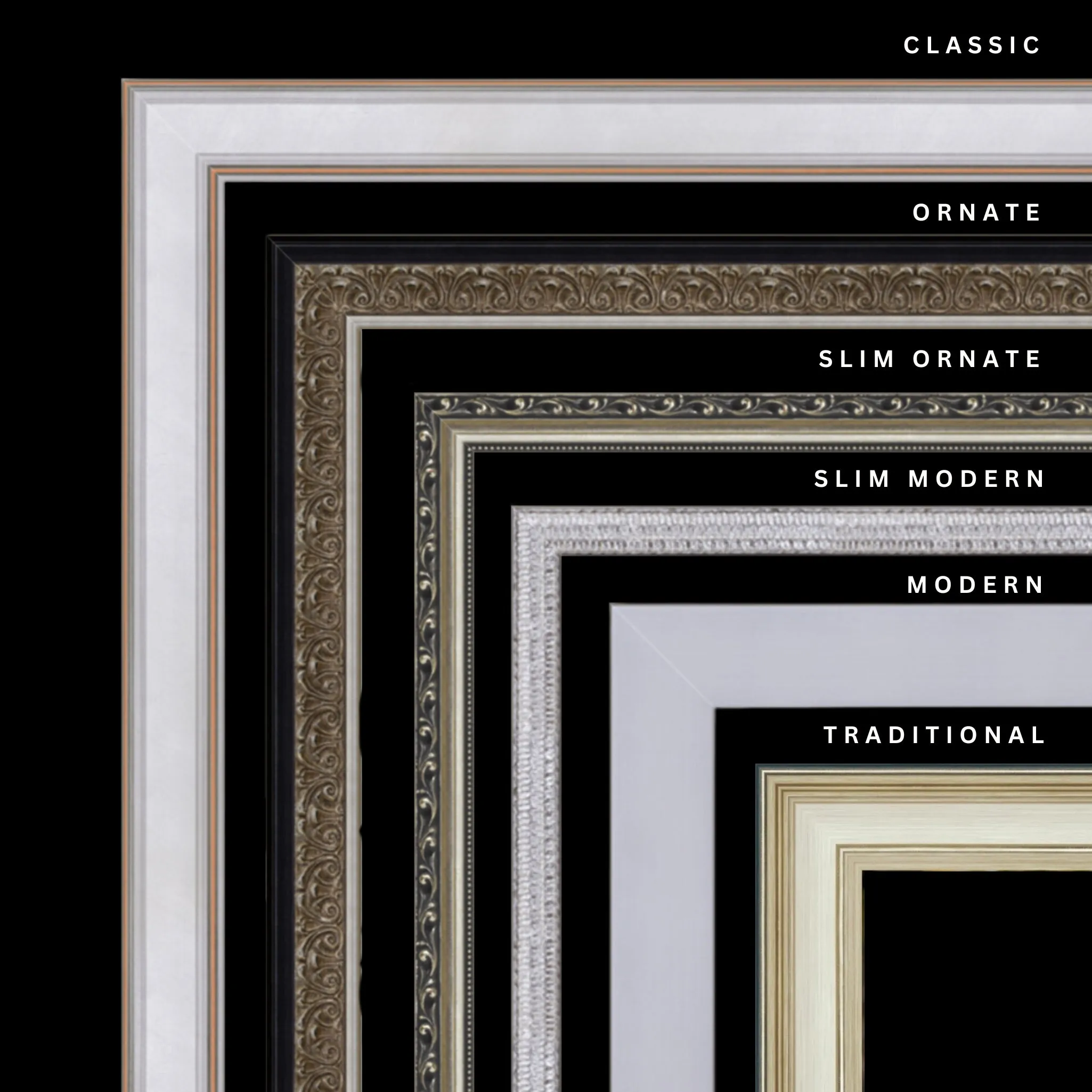 Silver 41x43 Picture Frame Ornate Traditional Classic Antique