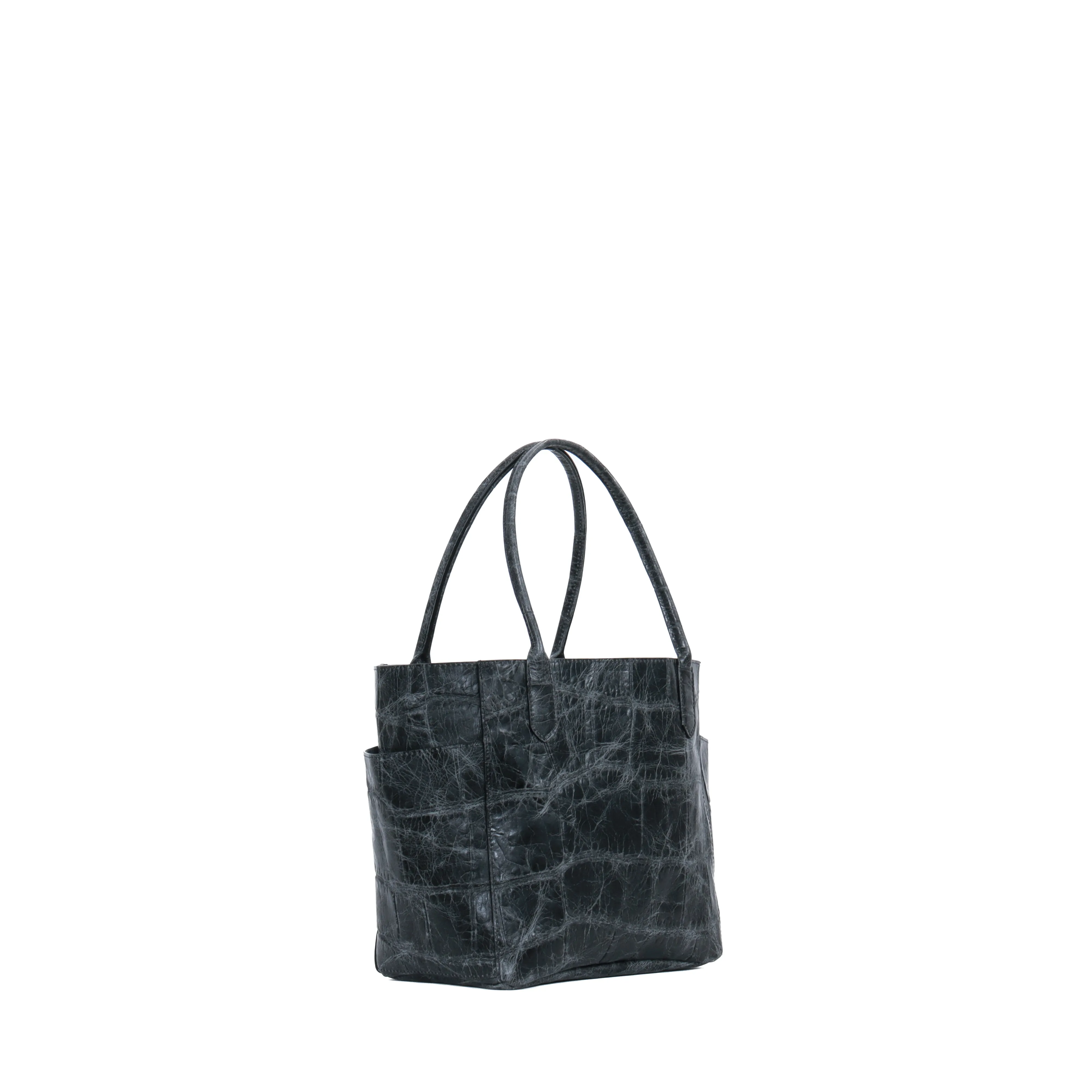 SMALL POCKET TOTE VINTAGE STORM EMBOSSED JUMBO GATOR