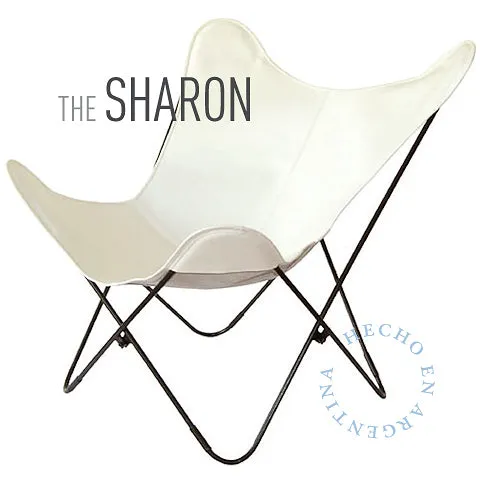VAQUETA LEATHER BUTTERFLY CHAIR WITH OTTOMAN